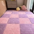 thumbnail image 1 of 10Pcs Plush Foam Floor Mat,Plush Interlocking Carpet Tiles,Anti-Slip Square Puzzle Floor Mat,EVA Foam Area Rugs for Bedroom Playroom, 1 of 7