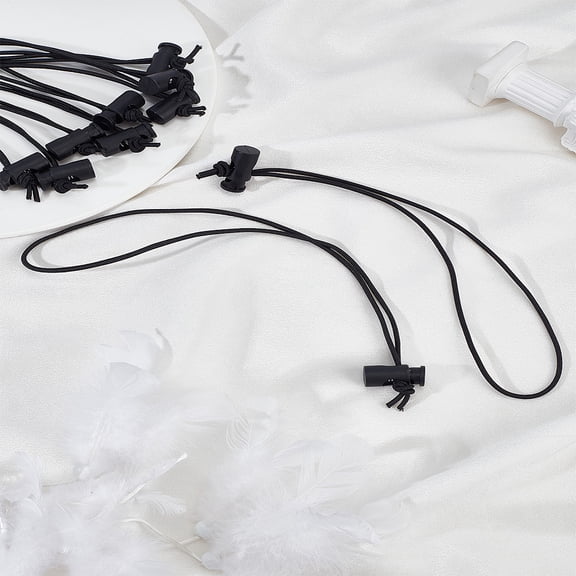 10Pcs Polyester Elastic Cable Ties Adjustable Cable Strap Toggle Tie Bundling Earphone Phone Charger Computer Cords Management in Home Office