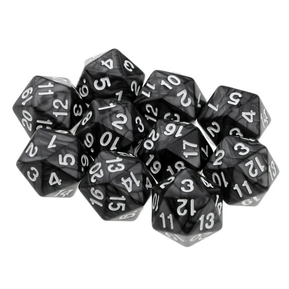 10Pcs Polyhedral 22mm Dies for RPG Game Prop