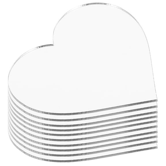 10Pcs Portable Acrylic Phone Mirror Sticker with Self Adhesive Backing for DIY Phone Cases