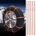 thumbnail image 1 of Orange Snow Tire Chains with Dual Cleats, Fully Adjustable, Set of for Enhanced Traction and Safety, 1 of 6
