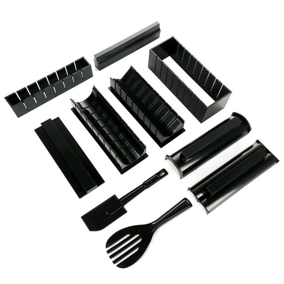 10Pcs Portable Sushi Kimbab Maker Kit Rice Roll Mold Kitchen DIY Making Mould Roller Tools Kitchen Dining Tools