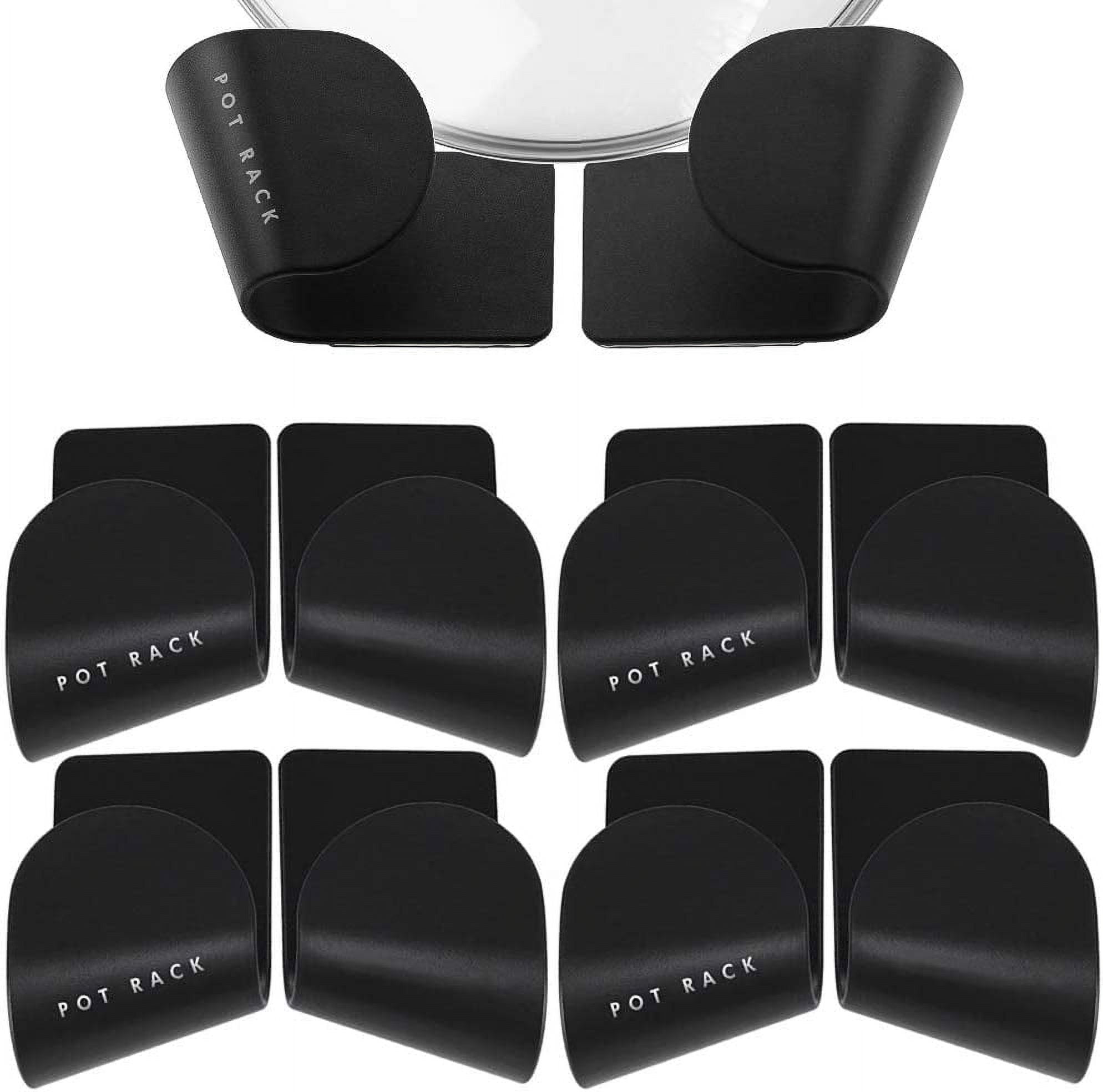 10Pcs Pot Lid Rack Premium Wall Mounted Self Adhesive Pan Lid Organizer ...