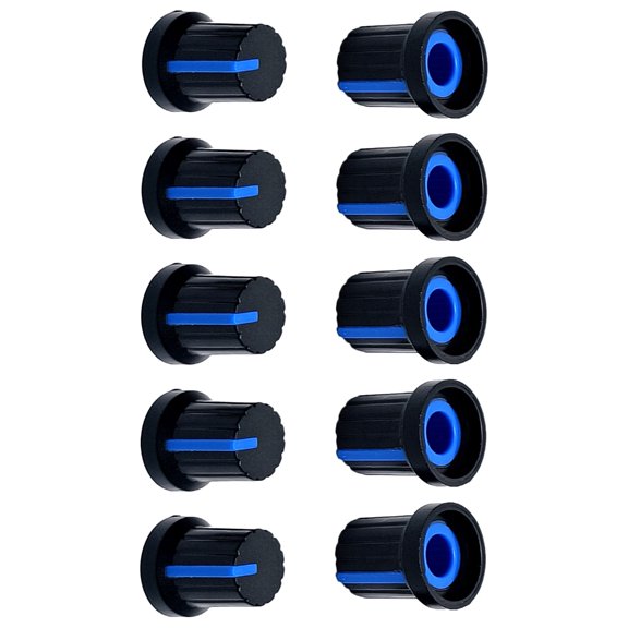 10Pcs Potentiometer Control Knob 6mm Shaft Hole Volumes Control Rotary Knob Replacement Guitar Pedal Knobs