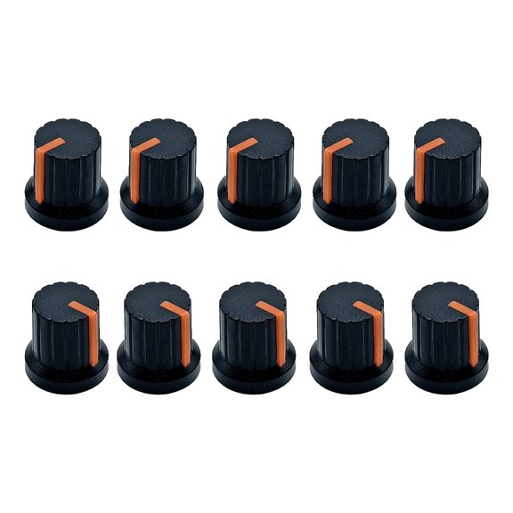 10Pcs Potentiometer Control Knob 6mm Shaft Hole Volumes Control Rotary Knob Replacement Guitar Pedal Knobs