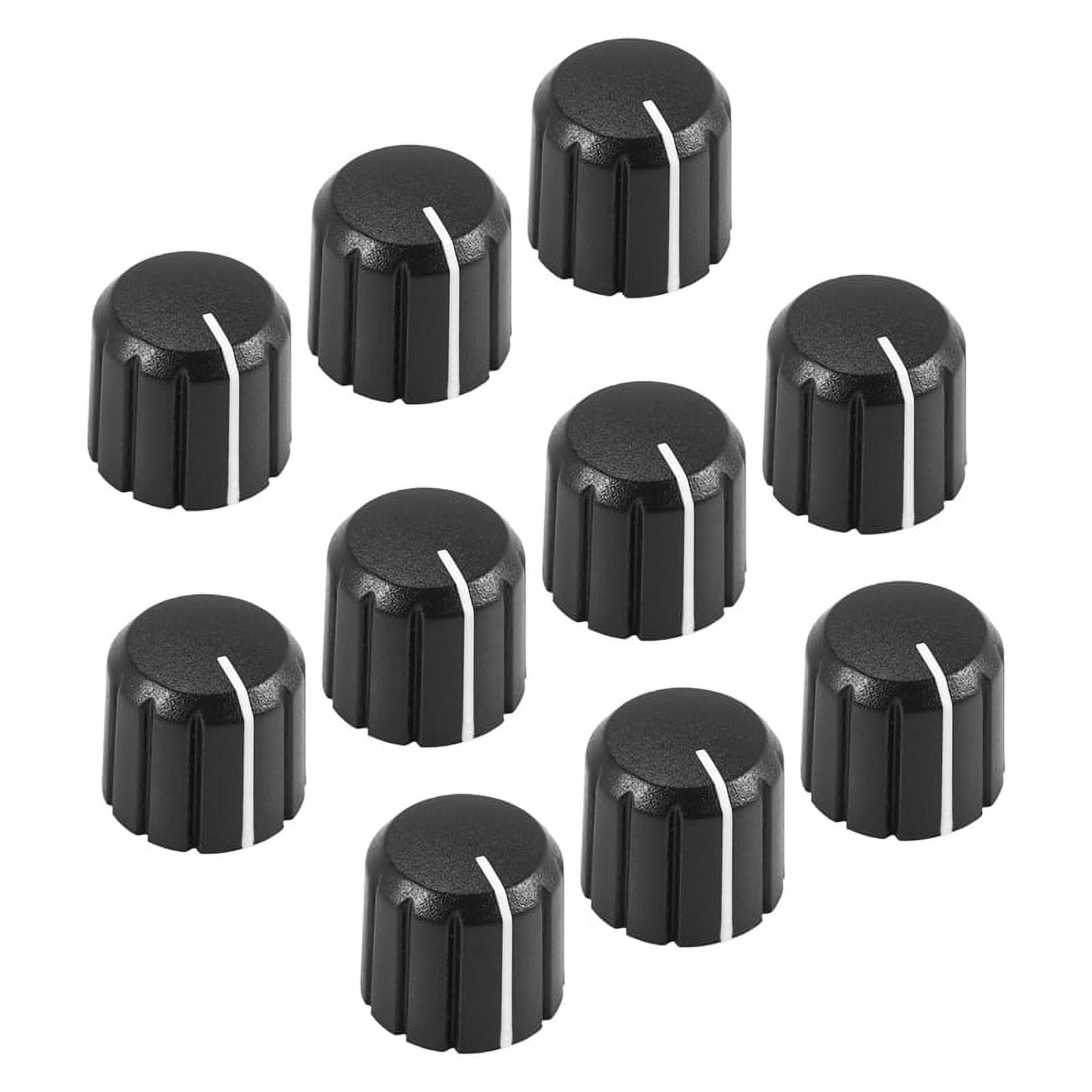 24-Pack Aluminum Potentiometer Knobs - 5.7mm Shaft, Black/Gold/Silver, For Synthesizers & Amplifiers