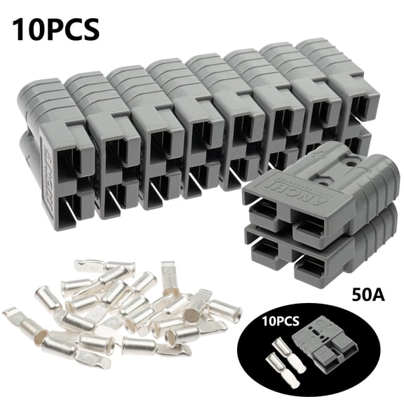 10Pcs Power Connector, 50A Cable Plug Connector,Compatible with Connector for Motor Recovery,Car Bike,Electric Golf Cart