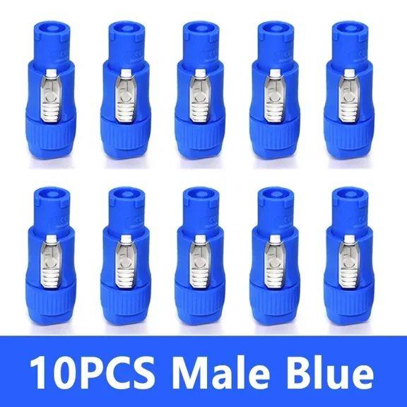 10Pcs Powercon XLR Connector 20A Power Plug Power Socket NAC3FCA NAC3MPA NAC3FCB 3Pin Male Plug Socket XLR Adapter Blue White