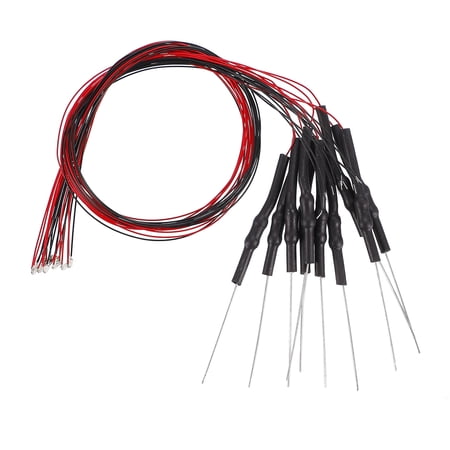 10Pcs Pre-soldered Micro SMD LED Orange Light Emitting Diode 0805 DC 6-18V