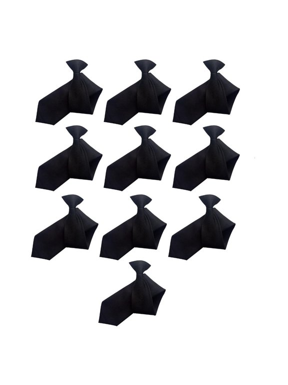 10Pcs PreTied Necktie With Snap Button Closure Machine Washable Multiuse Styling for Business Meetings Social Event