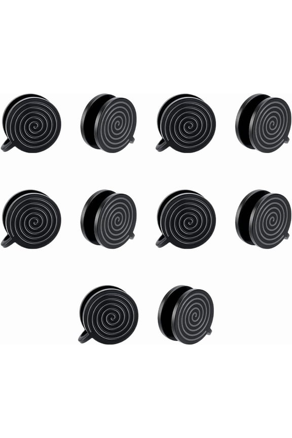 10Pcs Pressure Earrings for Keloids Stainless Steel Punk Clip On Earrings Lightweight No Piercing Earring Spiral Compression Earring Birthday Gift for Woman Daughter Black DIY