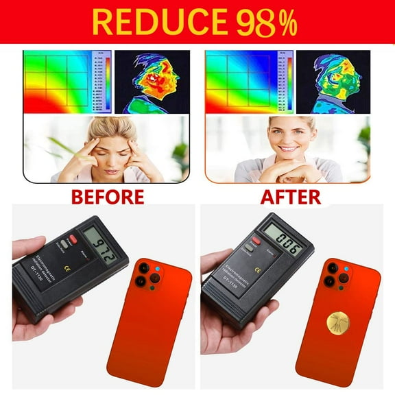 10Pcs Protection Cell Phone Stickers 99% Effective Protector Cell & Smart Phones, Laptops, Tablets, TV, Monitors - All Devices, Silver