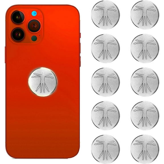 10Pcs Protection Cell Phone Stickers 99% Effective Protector Cell & Smart Phones, Laptops, Tablets, TV, Monitors - All Devices, Silver