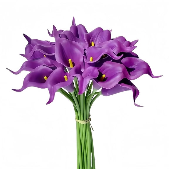 10Pcs Pu Artificial Calla Lily Flowers For Wedding And Table Centerpieces