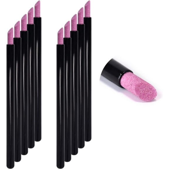 10Pcs Pumice Stone Nail File Cuticle Stone Pusher Nail Sanding Sticks Nail Art Pen Cuticle Remover Trimmer Buffer Manicure Tools for Household Beauty Salon Peeling Dead Skin Repairing