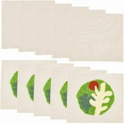 10Pcs Punch Needle Fabric 7.5x8.3 Inch White Plain Weave Linen Needlework Fabric Linen Stitch Cloth Embroidery Cloth for DIY Art Craft Handwork White DIY