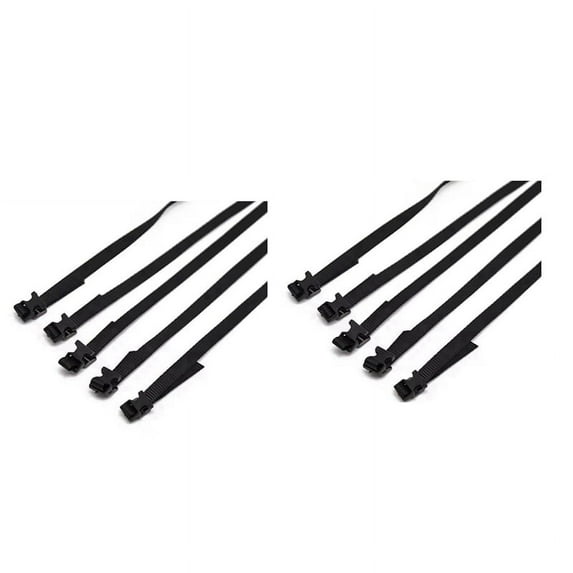 10Pcs RC Car Roof Luggage Rack Rope Decorate Strap for 1/10 RC Crawler Car AXIAL SCX10 TRX4 D90 CC01,Black