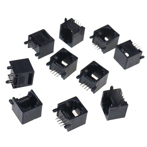10Pcs RJ11 RJ45 Connector 8P8C Female Sockets For Home Networking Connection Phone Sockets Accessories