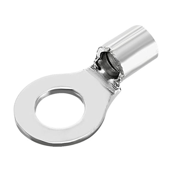 10Pcs RNB5.5-6 Non-Insulated U-Type Copper Crimp Terminals 4-6mm2 Wire Connector