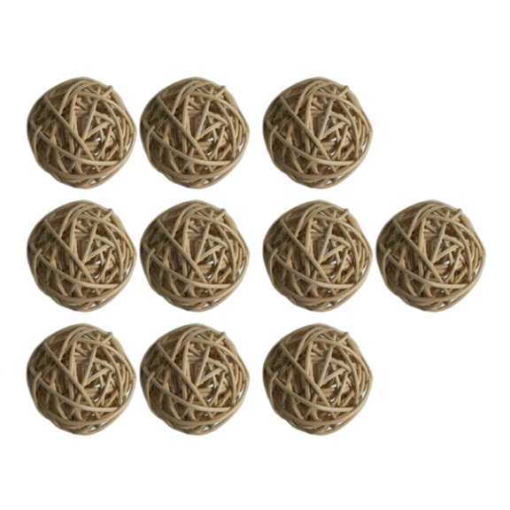 10Pcs Rattan Wicker Balls Orbs Woven Balls DIY for Table Centerpiece Wedding