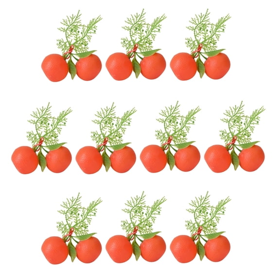 10Pcs Realistic Artificial Simulation Tangerines Fruit Toy for Basket Display Christmas Thanksgiving Decoration