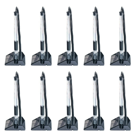 10Pcs Reception Counter Pen Desktop Pen Black Ink Pen for Desk, Secure Pen Set