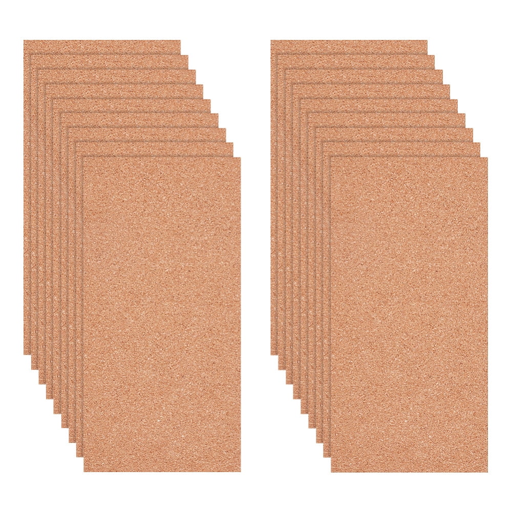 10Pcs Rectangle Bulletin Boards 12x6 Inch Non Self-Adhesive Wood Cork ...