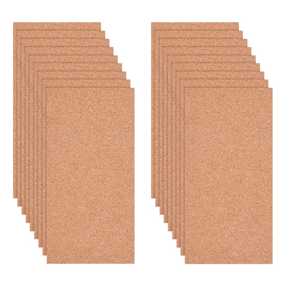 10Pcs Rectangle Bulletin Boards 12x6 Inch Non Self-Adhesive Wood Cork Board 2mm Thick Rectangle Insulation Cork Backing Sheets