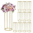 thumbnail image 1 of 10Pcs Wedding Flower Stands Display Rack Table Metal Party Centerpieces DIY Decor - Gold, 1 of 20