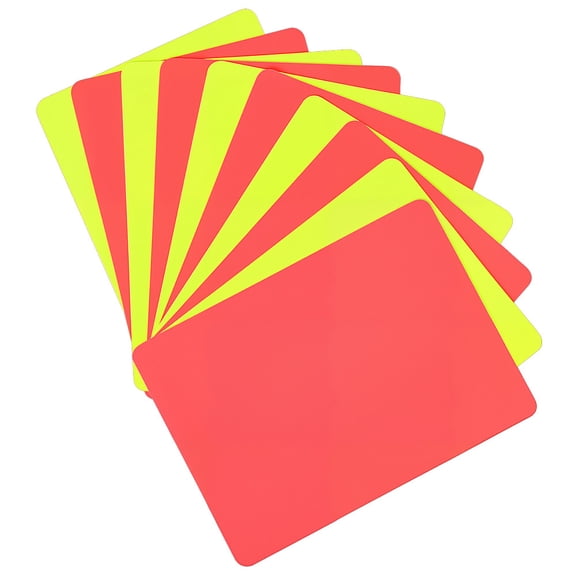 10Pcs Red Yellow Card Set Soccer Referee Cards PVC Plastic Professional Sports Competition Warning Penalty Judge Accessory