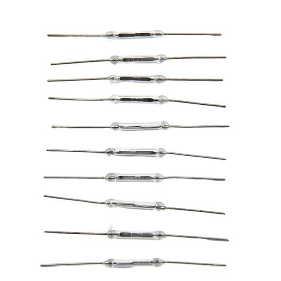 10Pcs Reed Switch Magnetic Switch 2 * 14Mm Normally Open Induction Switch