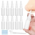 thumbnail image 1 of 10Pcs Refillable Nasal Spray Bottles with Pipette, Funnel and Labels - 50ml White Plastic Versatile Mist Sprayers Atomizers Makeup Water Containers for Travel Outdoor, 1 of 7