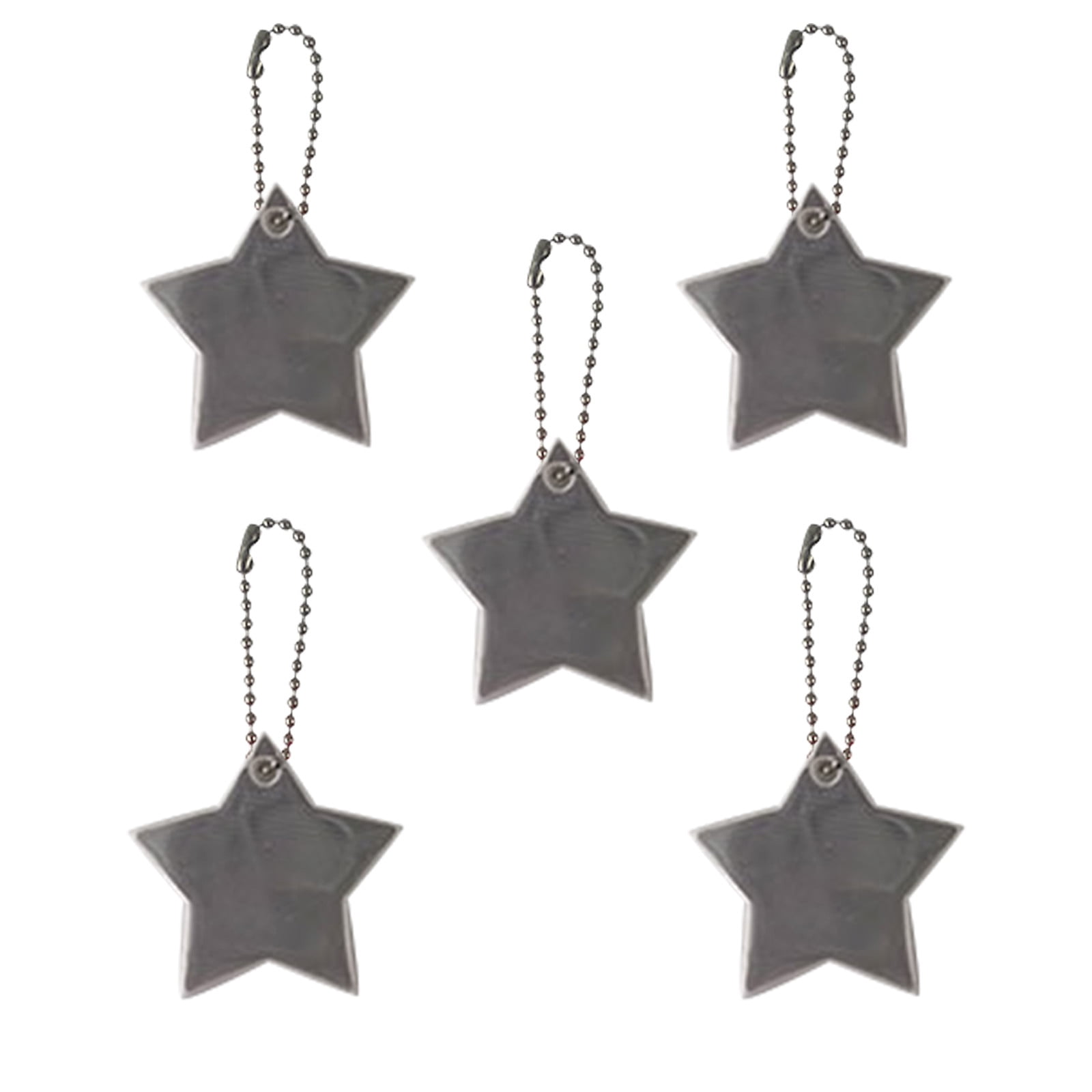 10Pcs Reflective Keychain! Usloyux Star Shape Reflective Pendant for ...