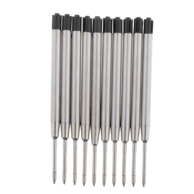 10Pcs Replaceable Ballpoint Pen Refills, Smooth Writing Ballpoint Refills for Style Pen (Black ...