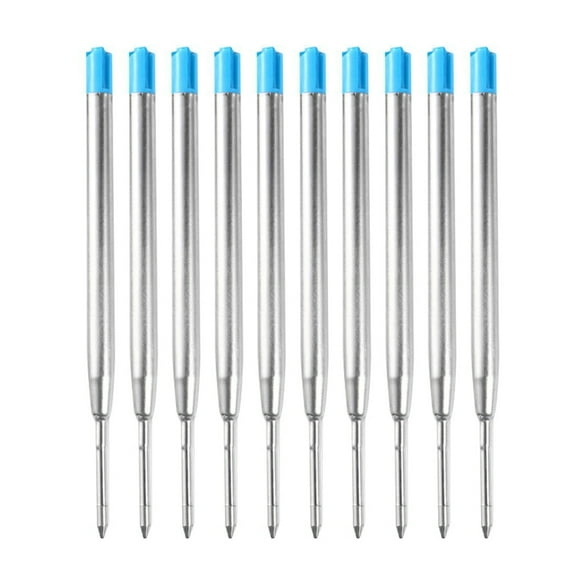 10Pcs Replaceable Black Ink Refills, Points Pens Refills Metal Ballpoint Pen Refills, 1mm Point Pen Refills