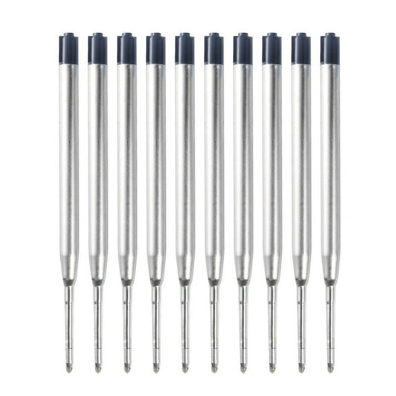 10Pcs Replaceable Black Ink Refills, Points Pens Refills Metal Ballpoint Pen Refills, 1mm Point Pen Refills