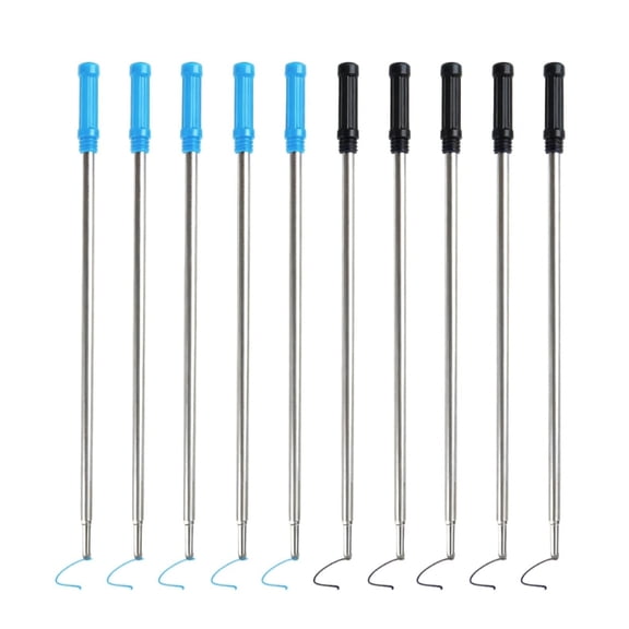 10Pcs Replaceable Pen Refills, Ball Points Ink Pens Refills for Writing Metal Ballpoint Pen Refills, 3 Color Ink Refills