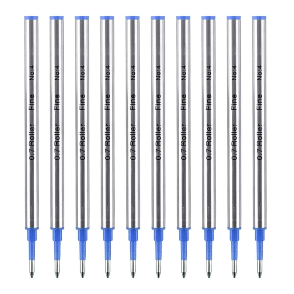 10Pcs Replacement Pen Refills For Ballpoint Pen Metal Ballpoint Pen Refill Quick Dry 0.5mm OR 0.7mm Tip