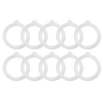 10Pcs Replacement Silicone Jar Gaskets, Furenl Replacement Silicone Jar Gaskets Airtight Rubber Seals for Canning Jars 3.75 Inch (White), 1 Pack of 10 White Replacement Silicone Jar Mats