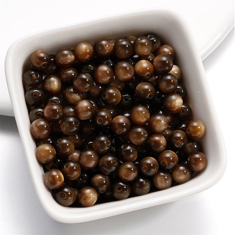 10Pcs Resin Beads 6mm Resin Beads For Keychain Making Resin Beads For