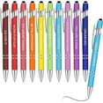 thumbnail image 1 of 10Pcs Retractable Ballpoint Pens Inspirational Quote Pen with Stylus Tip, Black Ink Metal Motivational Pens Funny Touch Stylus Pen Encouraging Gift Pen for Office, 1 of 7