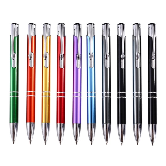 10Pcs Retractable Metal Ballpoint Pen with Pen Clip Signing Pen Pen Guest Sign In Pen for Hotel