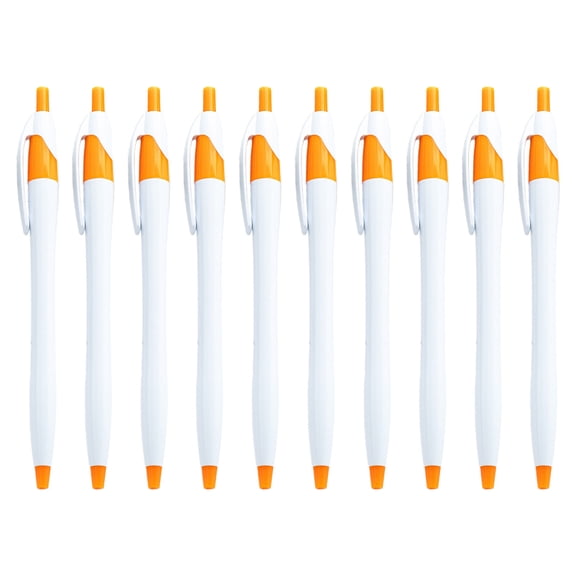 10Pcs Retractable Plastic Ballpoint Pen with Pen Clip Signing Pen Office Signature Pen Guest Sign In Pen for Office