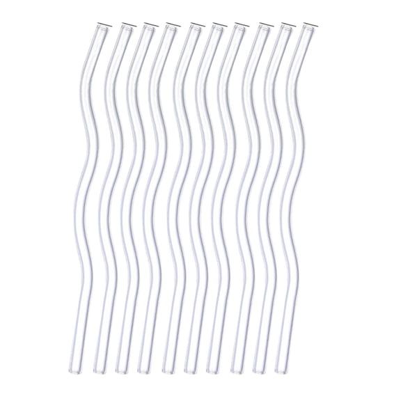 10Pcs Reusable Drinking Straws Spiral Design Reusable Straw, Durable for Water Bottles, Tumblers and Everyday Drinking Use (Clear)