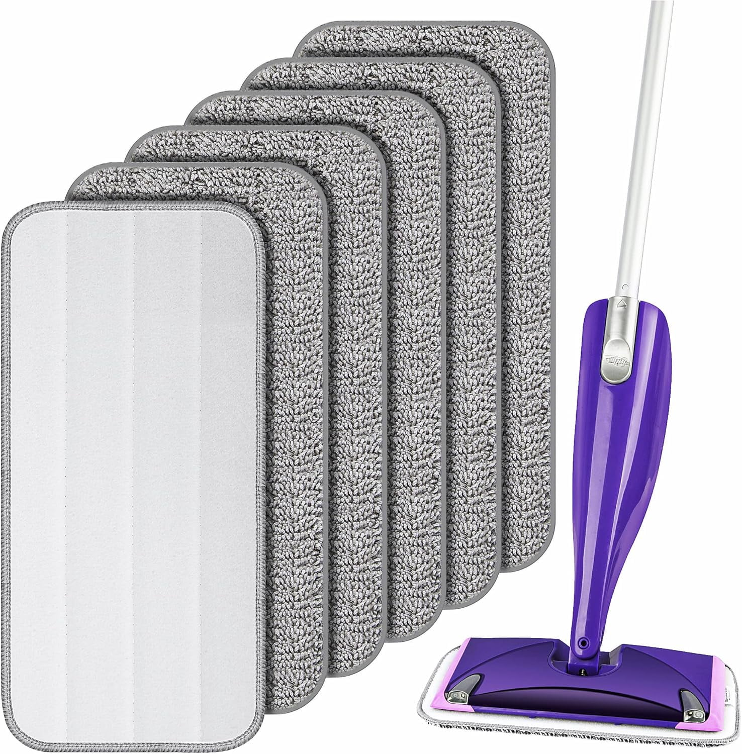10Pcs Reusable Mop Pads Compatible with Swiffer Wet Jet Mops, Wet Jet