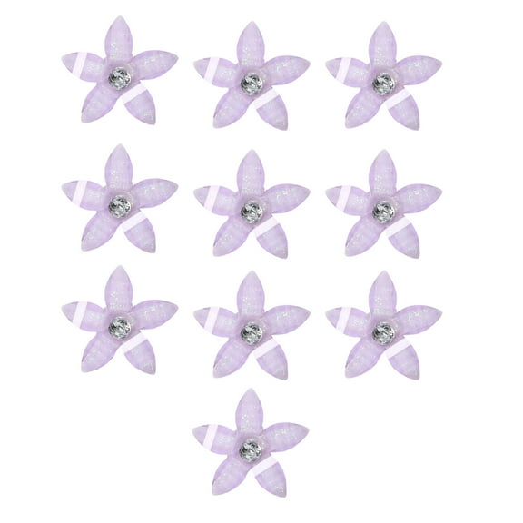 10Pcs Rhinestones Flower Hair Clip For Women Girls Flower Hairpin Secure Hold Gentle On Scalp Special Occasion Styling