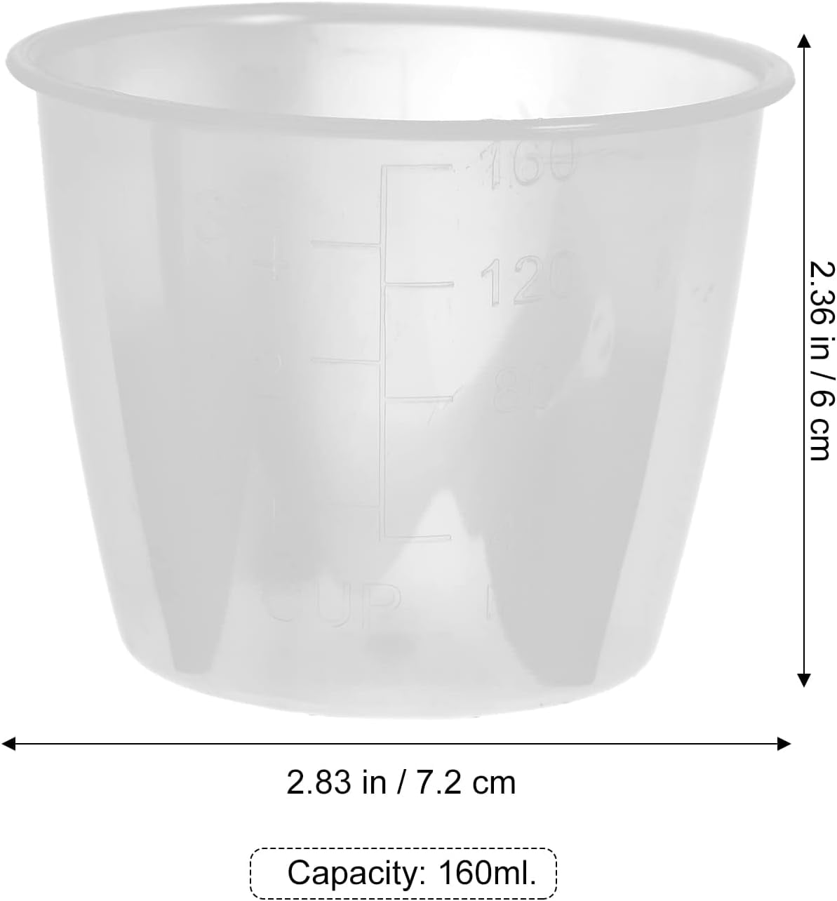 10Pcs Rice Measuring Cup 160Ml Plastic Transparent Rice Cooker