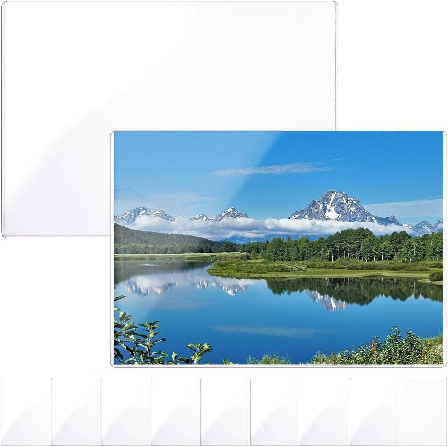 10Pcs Rigid Print Protectors 12x17 Inch Plastic Paper Page Protectors 1 ...