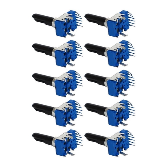 10Pcs Rk12 6 Pin Stereo Potentiometer B10K B20K B50K B100K Audio Parts
