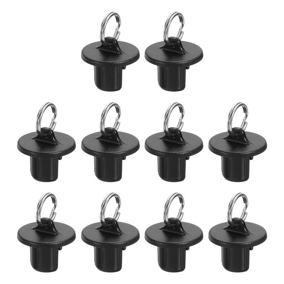 10Pcs Roller Shades Pull Ring End Cap, Roller Up Blinds Replacement, Black